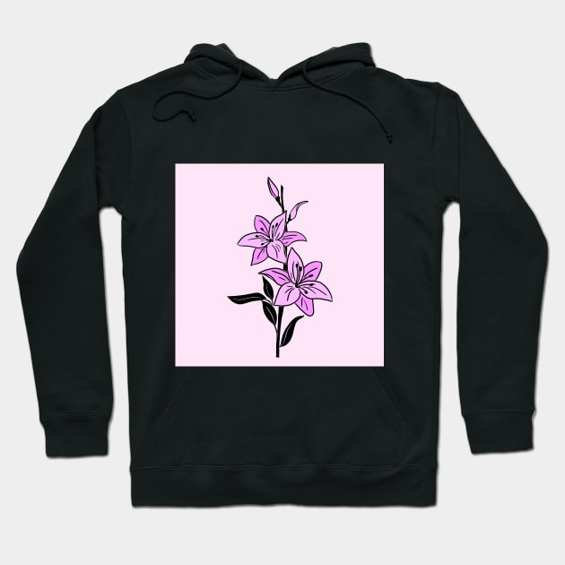 Pink Lilies Hoodie by bloomingviolets